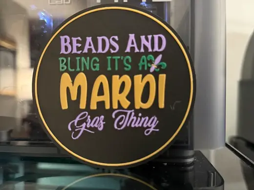 BEADS AND BLING IT'S A MARDI GRAS THING - COASTER