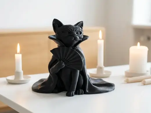 Masquerade Fancy Masked Cat Sculpture