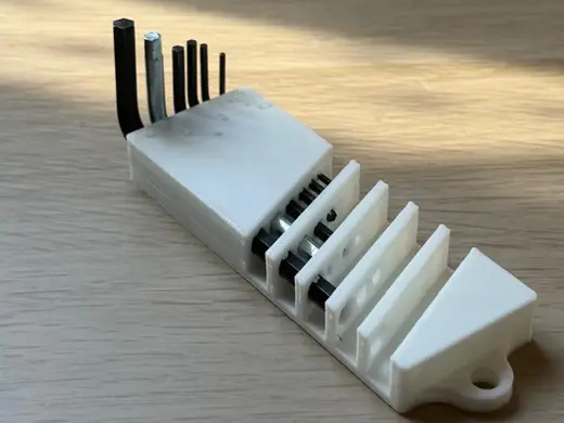 Hex Key Holder for Metric Allen Keys