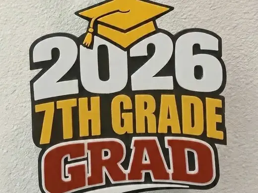 2026 7th Grade Grad Hype Chain Pendant