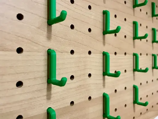 Hooks for pegboard (for 25mm pitch)