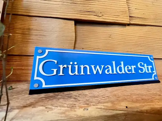 Grünwalder Straße - Strassenschild
