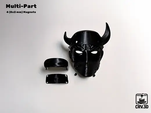 Naruto‑Inspired Oni Mask (Magnetic, Multi‑Part)