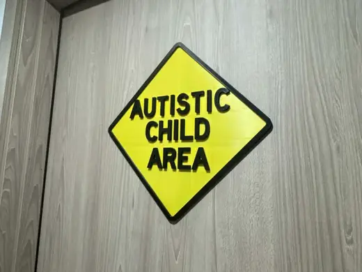 Autistic Child Area Warning Sign