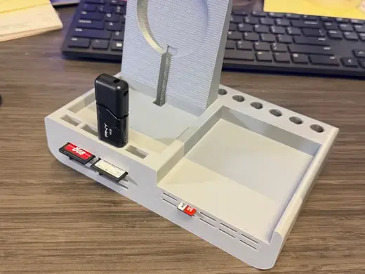Desk Organizer w/Phone Charger