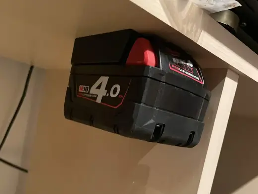 Milwaukee M18 locking battery mount