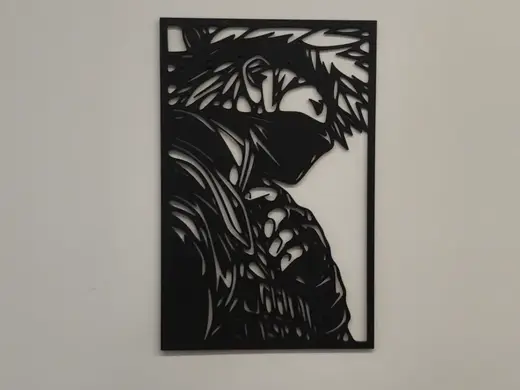 Kakashi Hatake Wall Art Silueta 3D