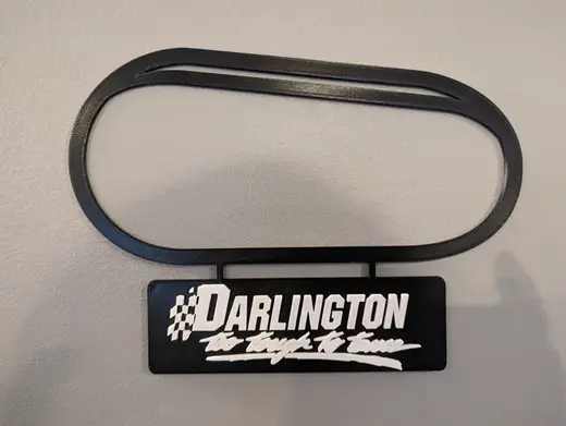 Darlington Raceway Track Map Wall Art (With Nameplate)