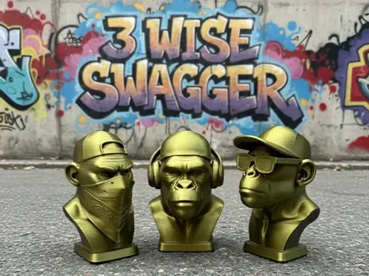The 3 Wise Urban Apes - see No Evil Cap & Glasses