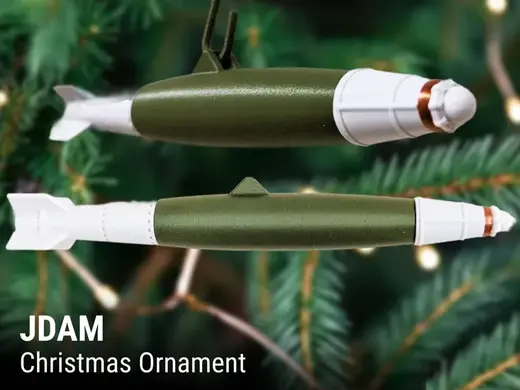 JDAM 500lb Guided Bomb Christmas Ornament