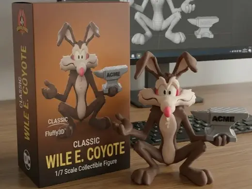 Wile E. Coyote Figure - 1/12 Scale AMS Ready