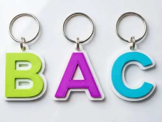 Parametric Alphabet Keychain Generator (AMS Ready)