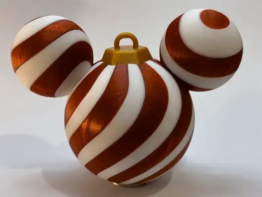 Mickey Mouse Peppermint Swirl Christmas Ornament