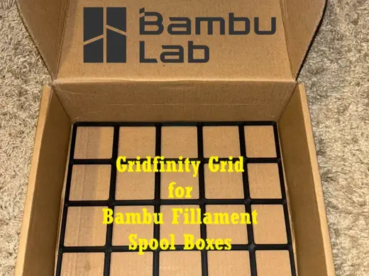 Gridfinity Grid for Bambu Labs Filament Spool Box
