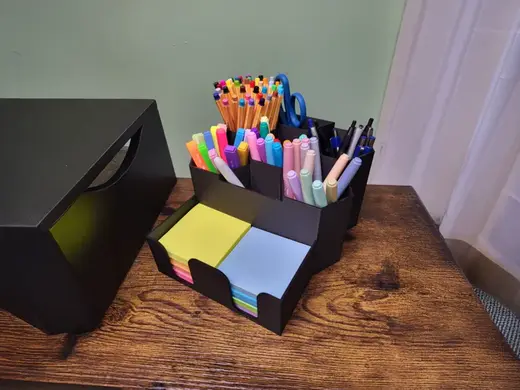HiveMind Desk Organizer – Pen & Sticky Note Holder