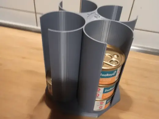 Lazy Susan for small Pet-Food Cans (<66mm)
