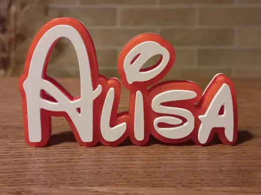 Disney Name Sign Alisa Kid Room Wall Decor Tag