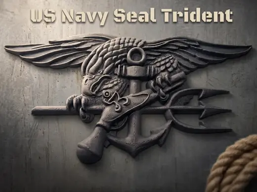 US Navy SEAL Trident Badge Sign/Plaque