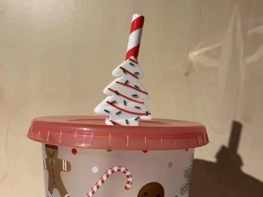 Xmas Tree Cake Straw Topper 9mm