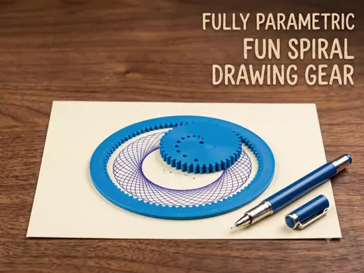 Customizable Spirograph Maker - Spiral Draw Gear