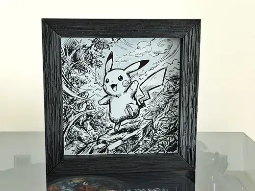 Pikachu HueForge Wall Art | Pokemon Portrait