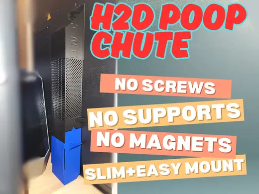 H2D Poop Chute - Slim & Quick Mount