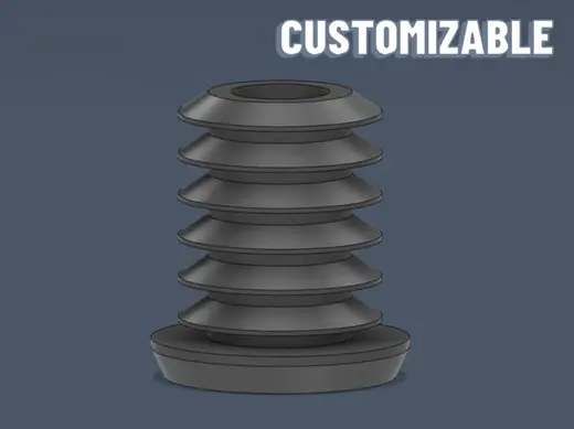 Pipe End Cap & Plug — Push-In Fit, Any Tube Size