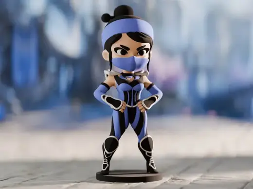 Mortal Kombat Kitana Chibi Action Figure