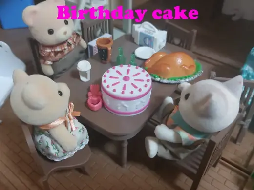 Birthday cake ideal for Sylvanian families