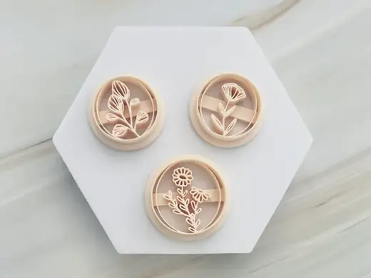 Flower Polymer Clay Stamps / Cutters