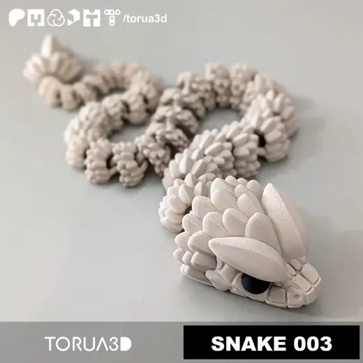 Articulated Snake 003 - Print in place - 3mf - STL