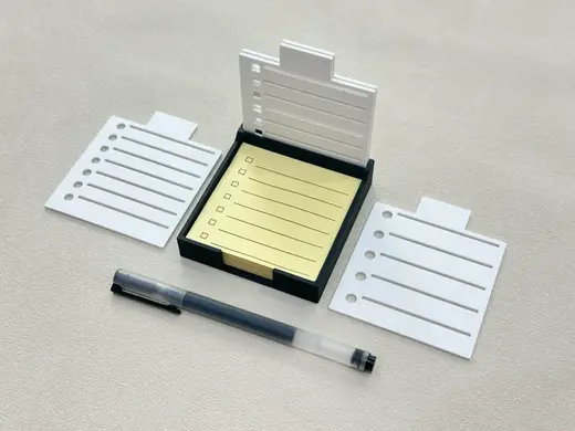 Sticky Note Holder with Checklist Stencil Set