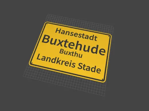 Ortsschild Buxtehude