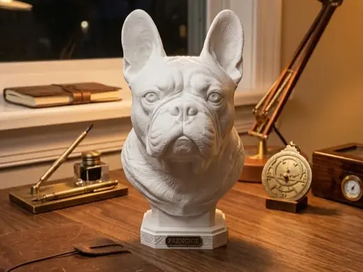 Busto bulldog frances realista 18 cm