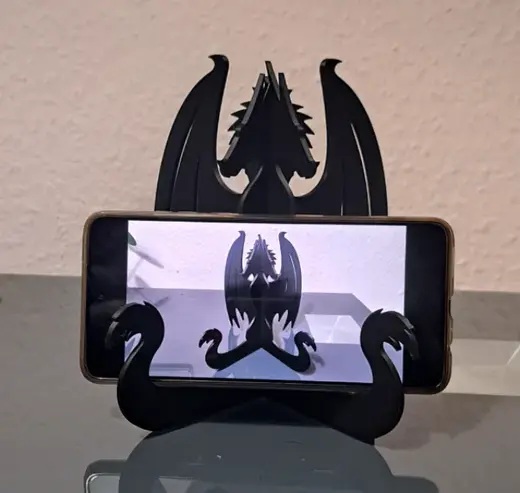 Tablet/Handyhalter in Form eines Drachen