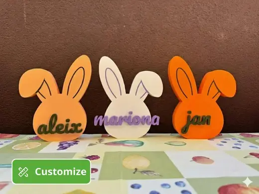 Parametric Easter Bunny Name Sign