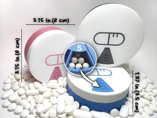 7 Day Compact Pill Organizer With Large Capacity