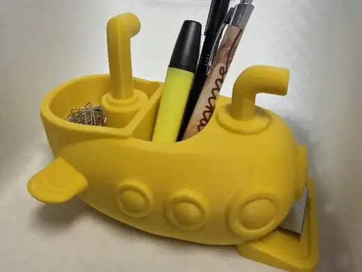 Yellow Submarine Desk Organizer
