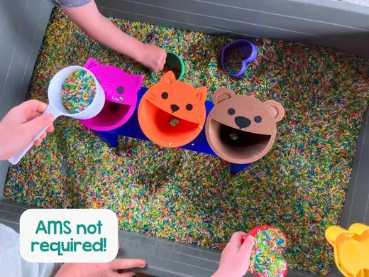 Fun Funnels! Cat, bear and pig funnels for play!