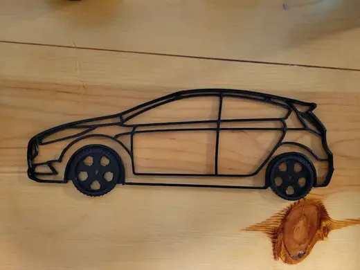 Ford Fiesta ST MK7 wall hanger silhouette