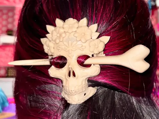 Sugar Skull Hair Pin