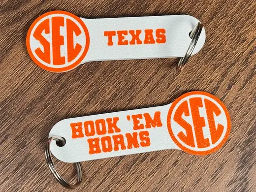 Texas Longhorns SEC Football Keychain