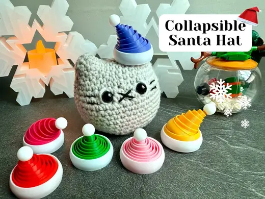 Collapsible Christmas Santa Hat Fidget