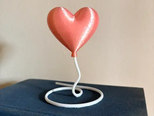 Floating heart balloon for valentines
