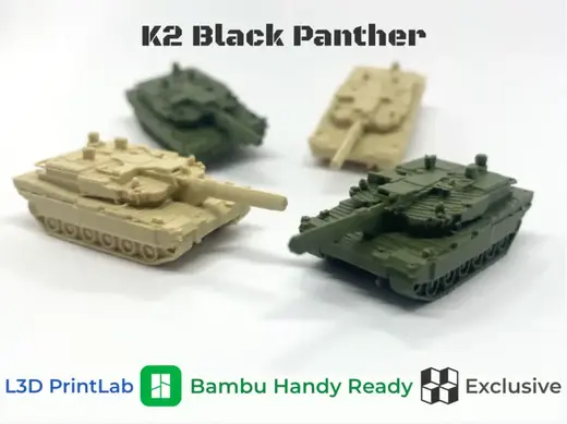 Mini K2 Black Panther 1/200 Scale By L3D PrintLab