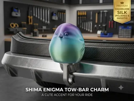 Shima Enaga Cute Bird Tow Hitch Cover Cap