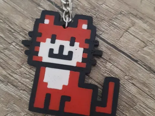 Color cat earrings/keyring
