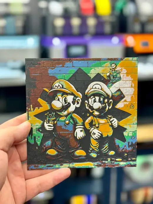 Mario Street Graffiti | Super Mario | Hueforge