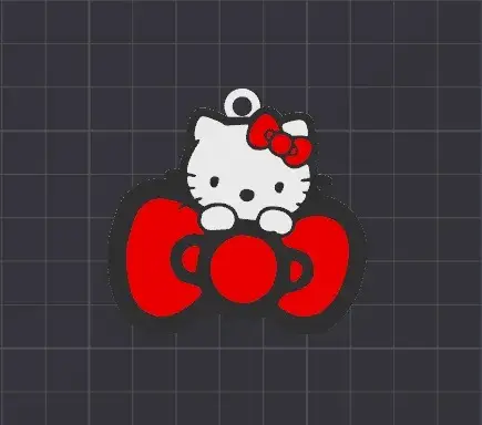 cute hello kitty keychain / necklace charm