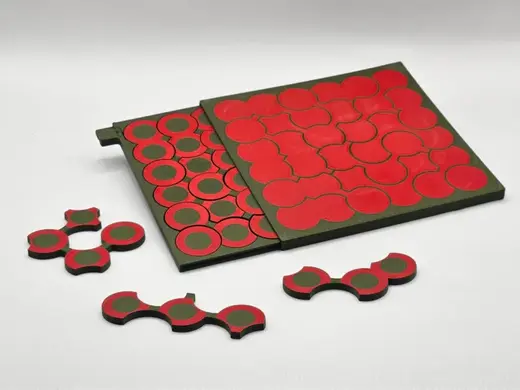 Geometric Jigsaw Puzzle with sliding lid box